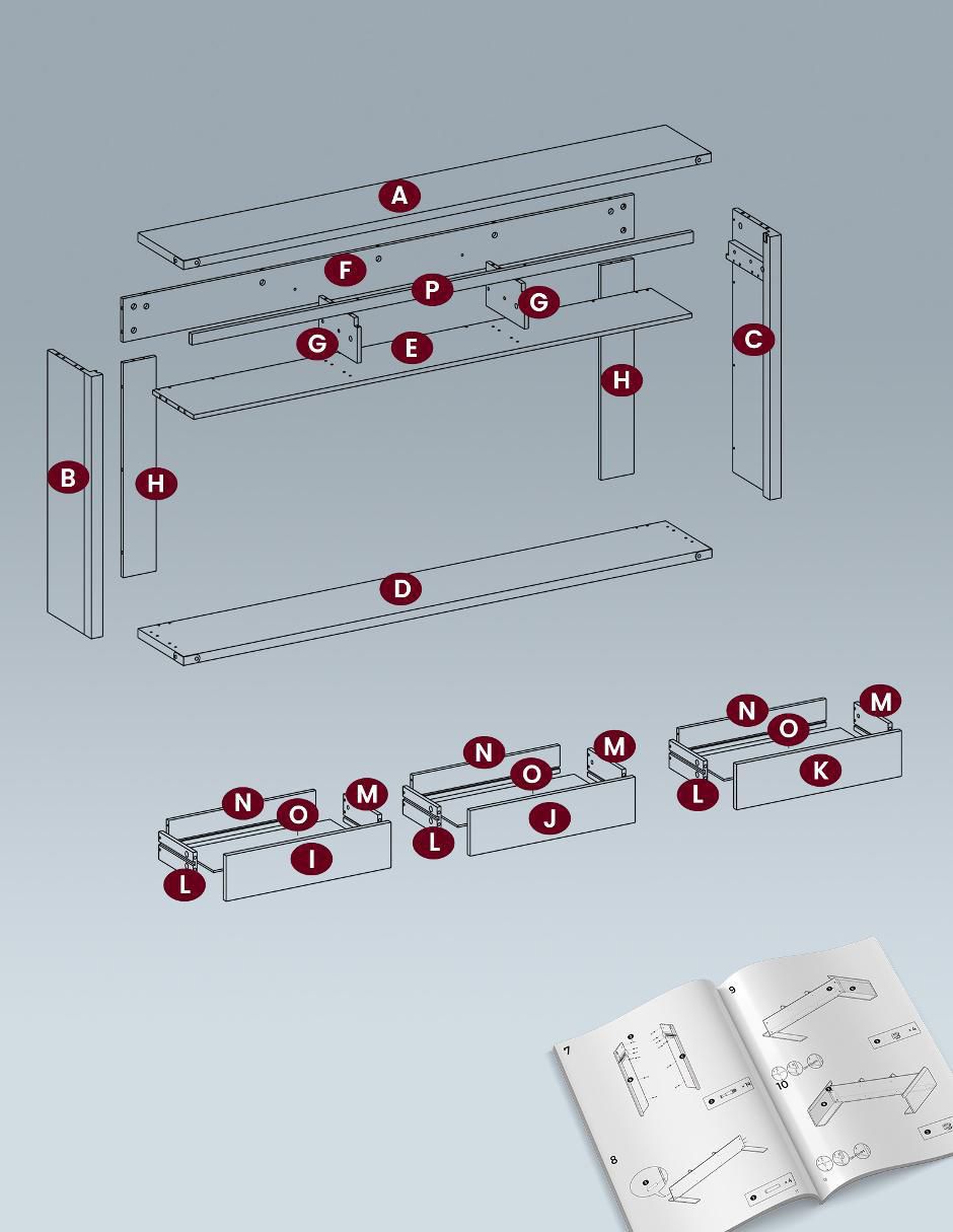 Mesa armable Hael 5