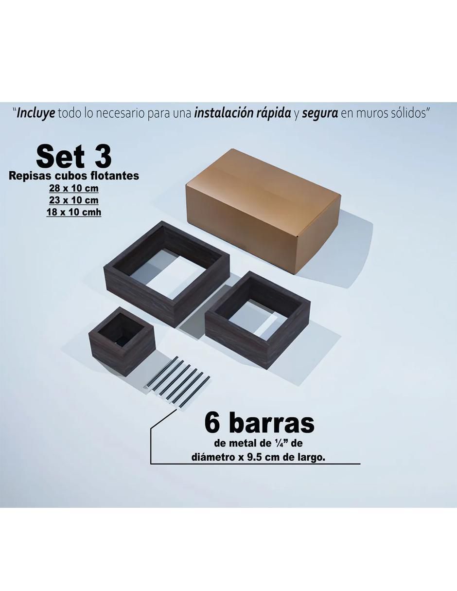 Set repisa armable flotante de MDF 2