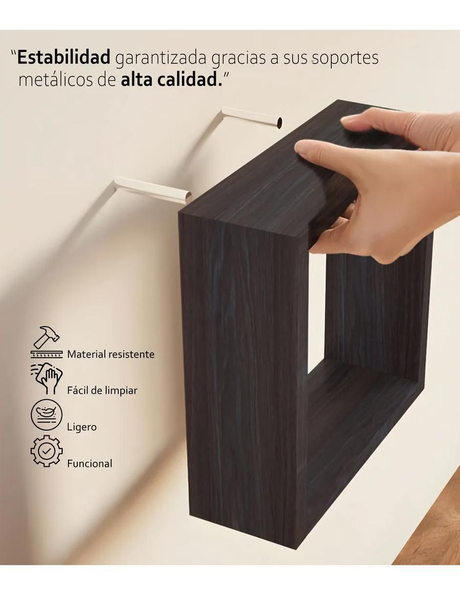 Set repisa armable flotante de MDF 3