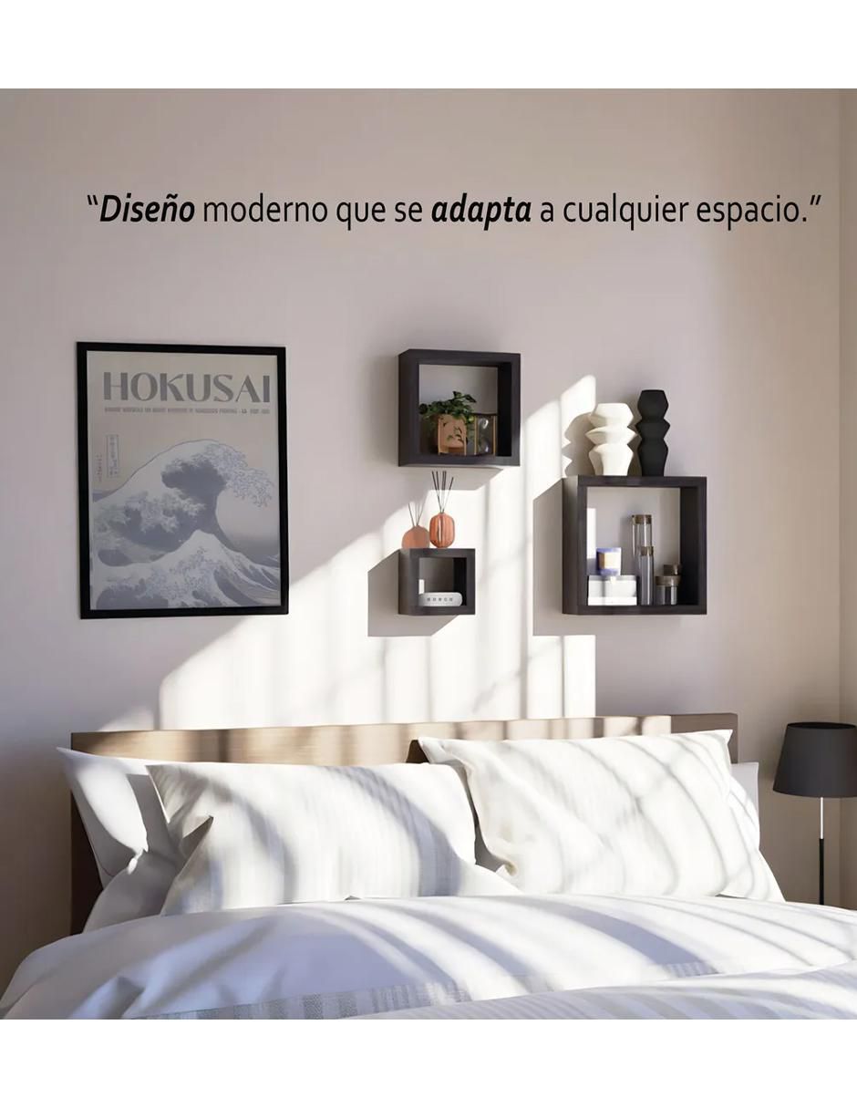 Set repisa armable flotante de MDF 4