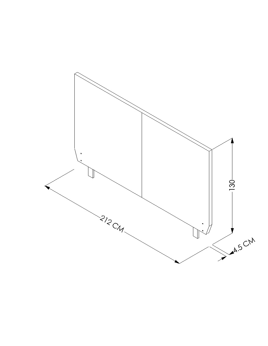 Cabecera Horus de chapa madera 11