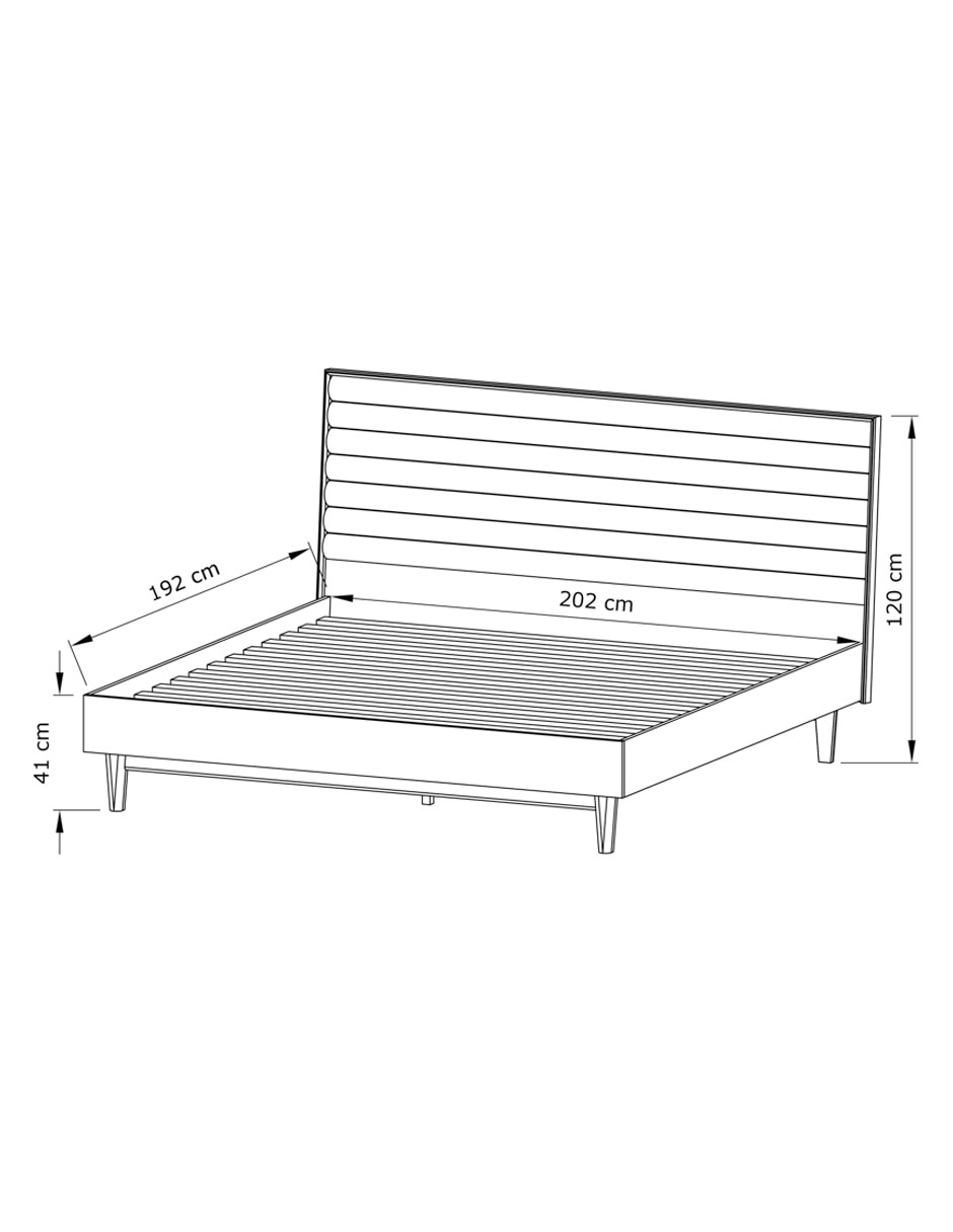 Cama Trinity de madera acacia King size 10