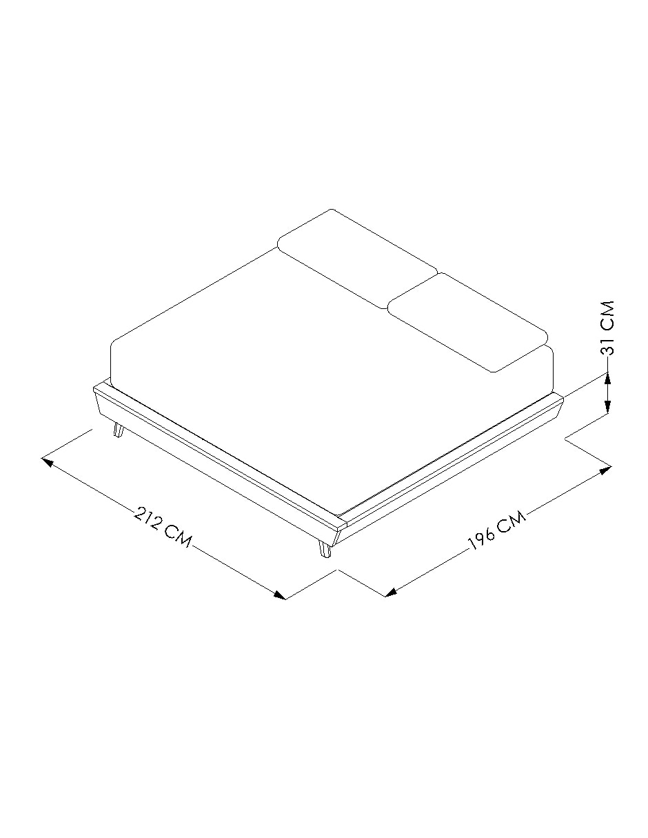 Base para cama armable Horus de chapa madera King size 8