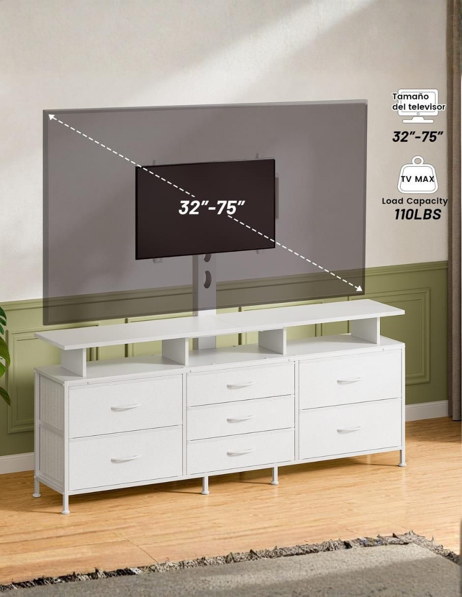 Cajonera armable con soporte para tv de MDF 4