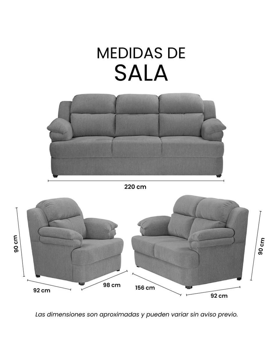 "sala 3 piezas" kendra trinity "de" tela