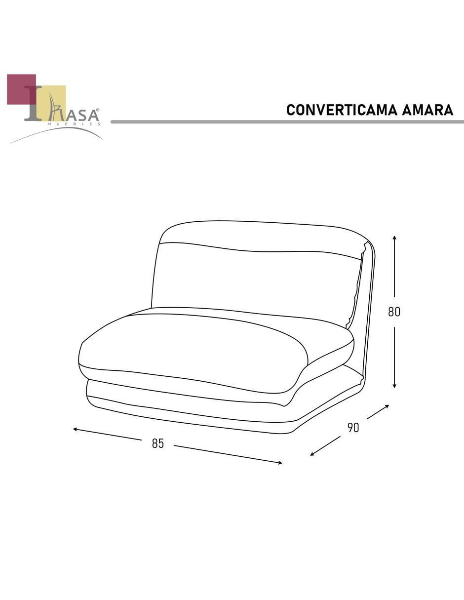 Sofá cama de madera y tela 6