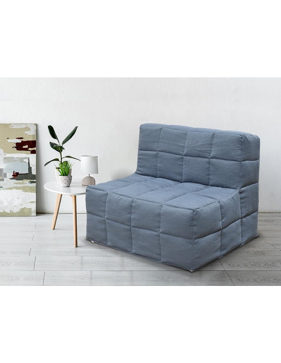 Sofá cama de madera y tela 5