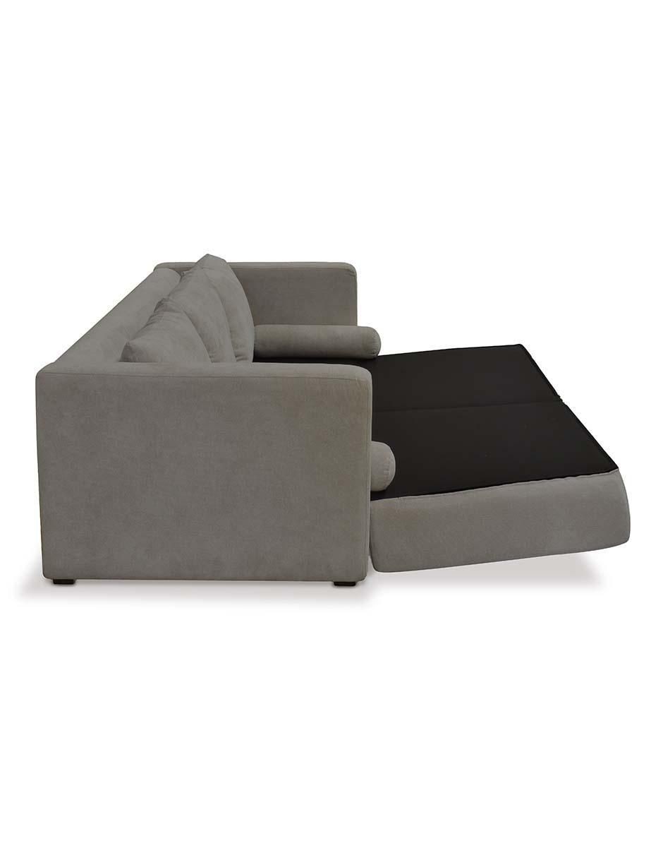 Sofá cama de madera y tela 3
