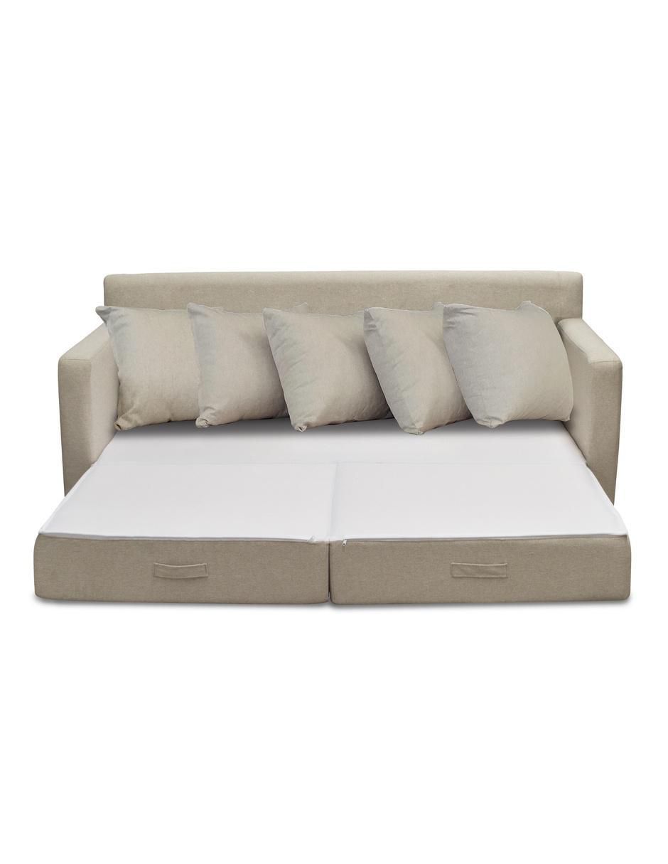 Sofá cama de madera y tela 5
