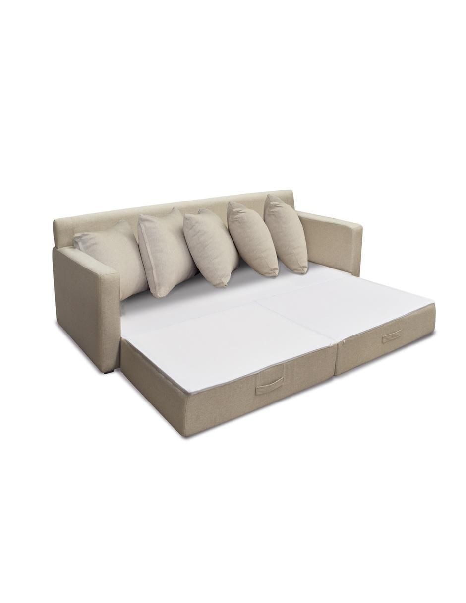 Sofá cama de madera y tela 6