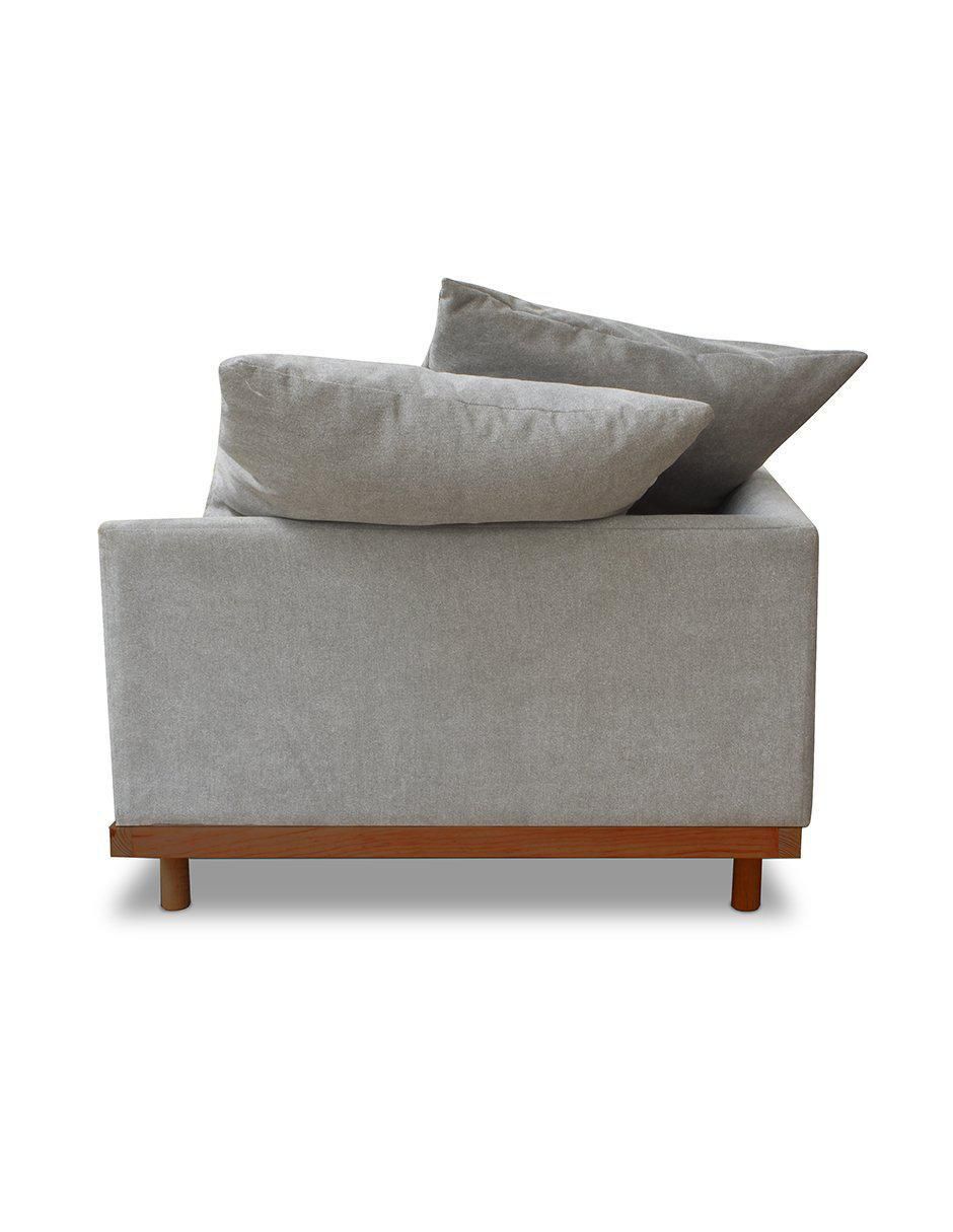 Sofá cama armable de madera y tela 5