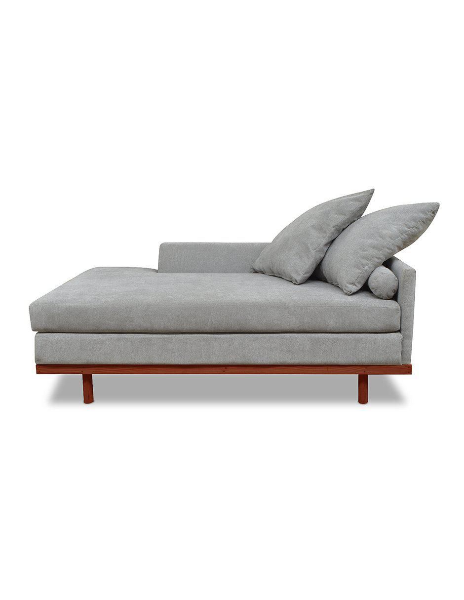 Sofá cama armable de madera y tela 6