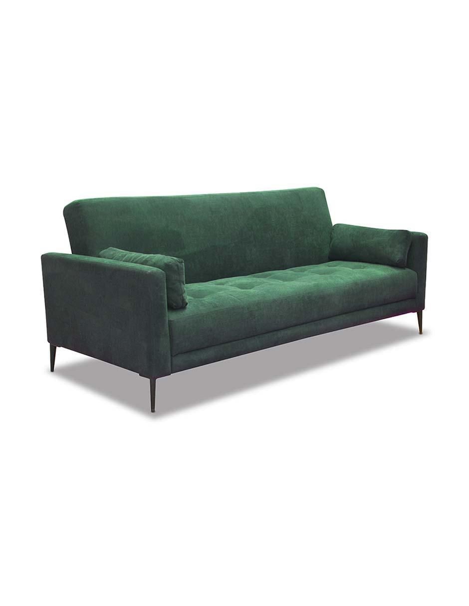 Sofá cama armable de madera y tela 2