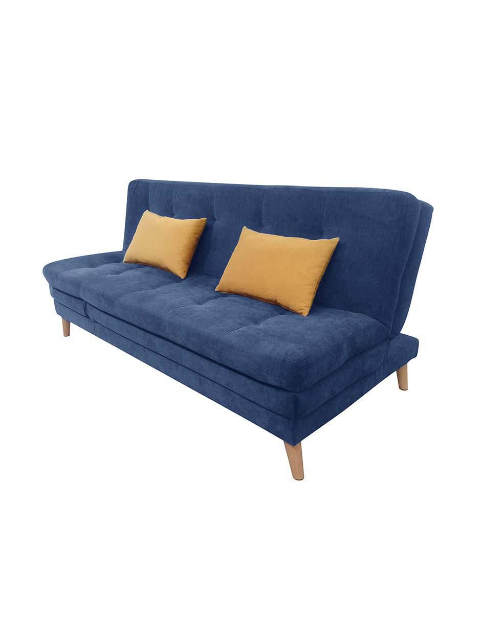 Sofá cama armable de madera y tela 3