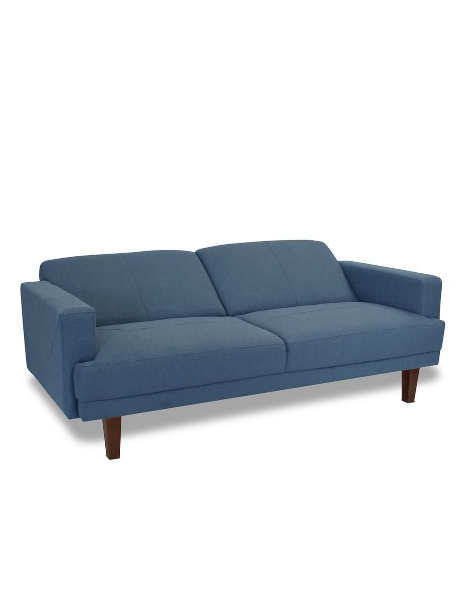 Sofá cama armable de madera y tela 2