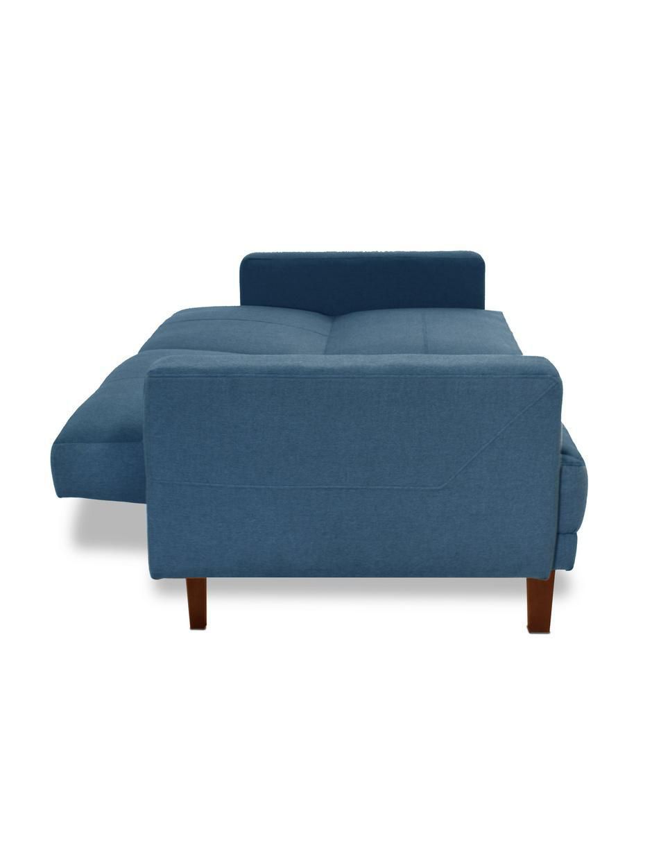 Sofá cama armable de madera y tela 3