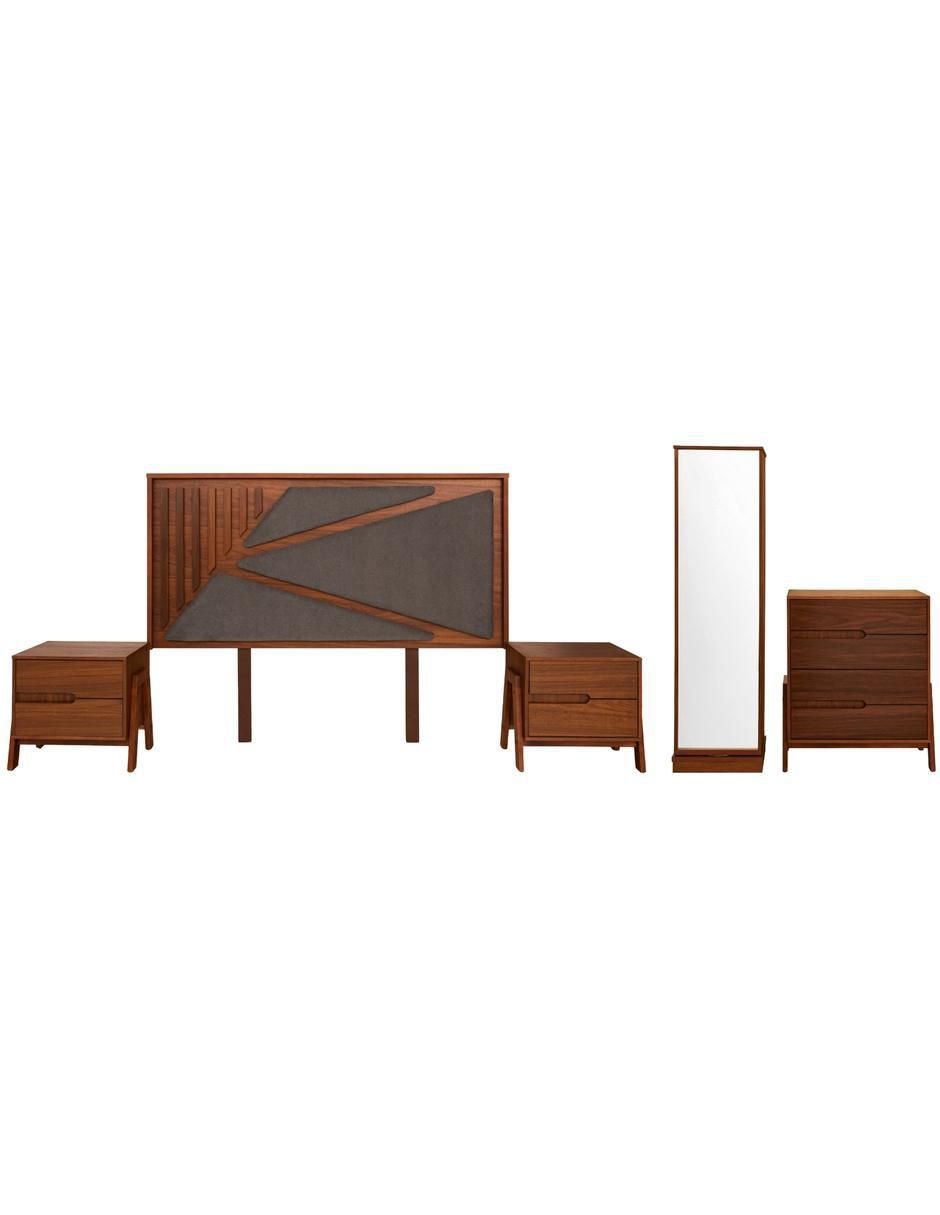 Set recámara Zia de chapa madera Set recámara Zia de chapa madera