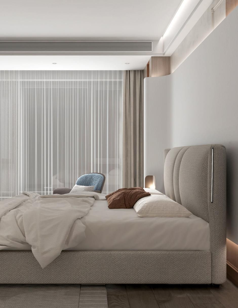 Cama Banus de madera y tela 6