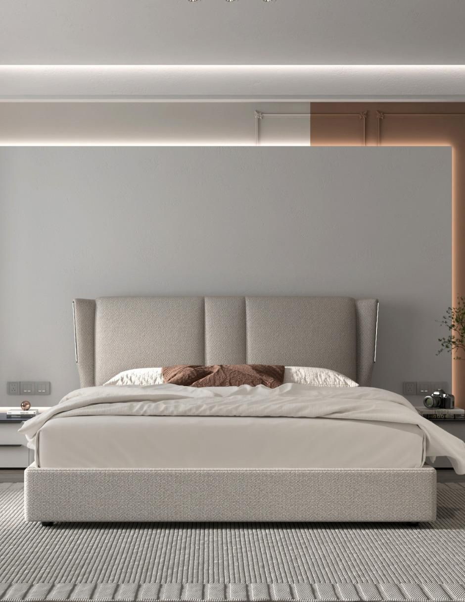 Cama Banus de madera y tela 7