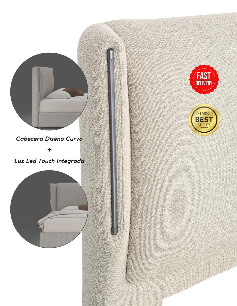 Cama Banus de madera y tela 9