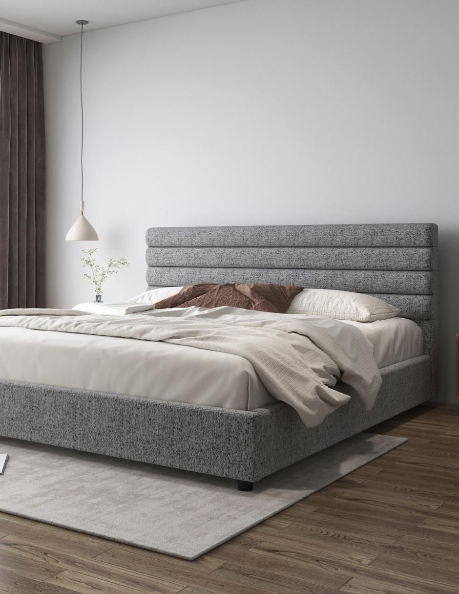 Cama Mosh de madera y tela 3