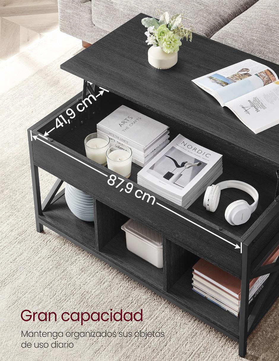 Mesa de centro sí deven songmics home "de" aglomerado