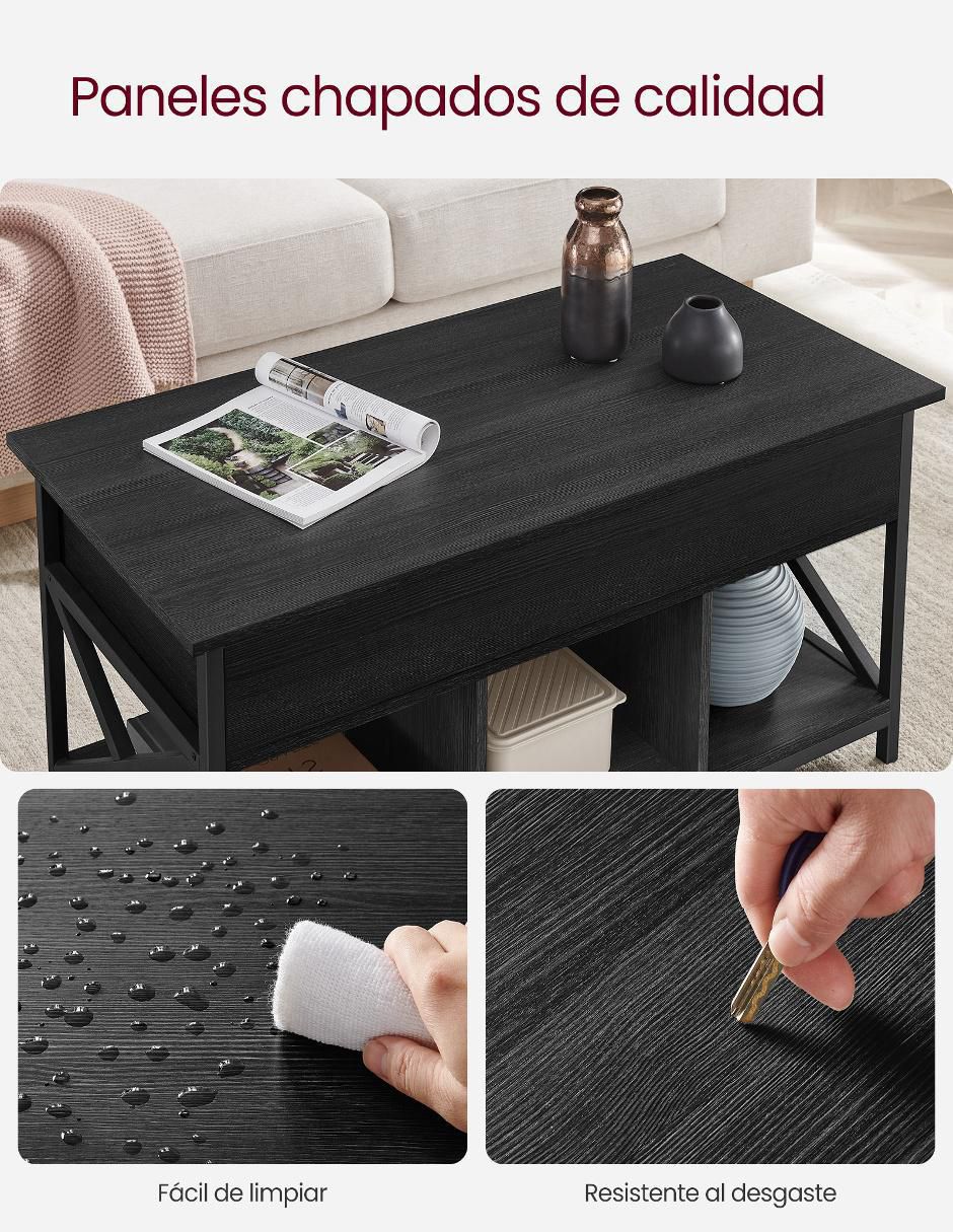 Mesa de centro sí deven songmics home "de" aglomerado