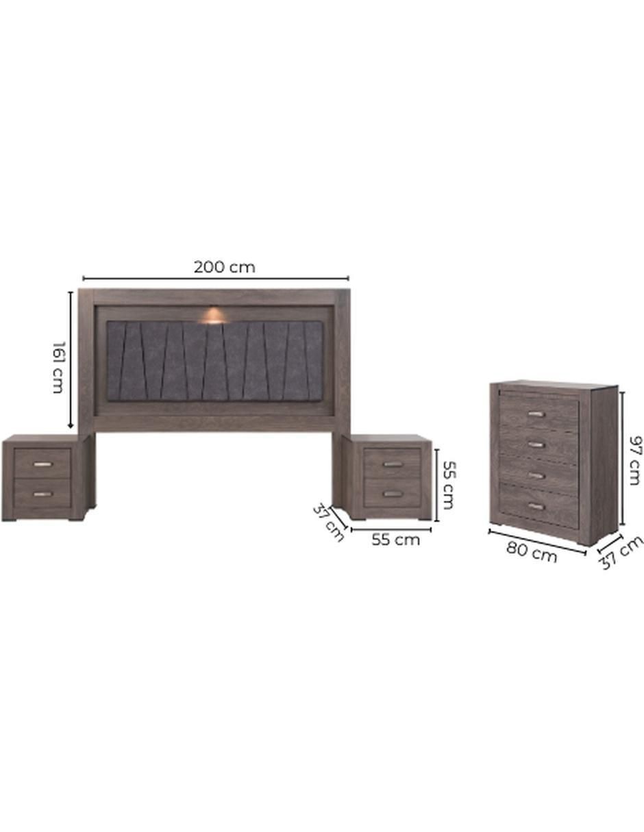 Set recámara Vizela de mdf 11