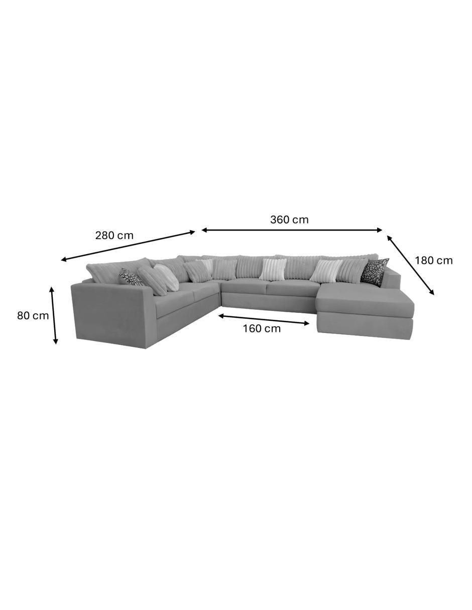 Sala modular portofino ahvita "de" microfibra