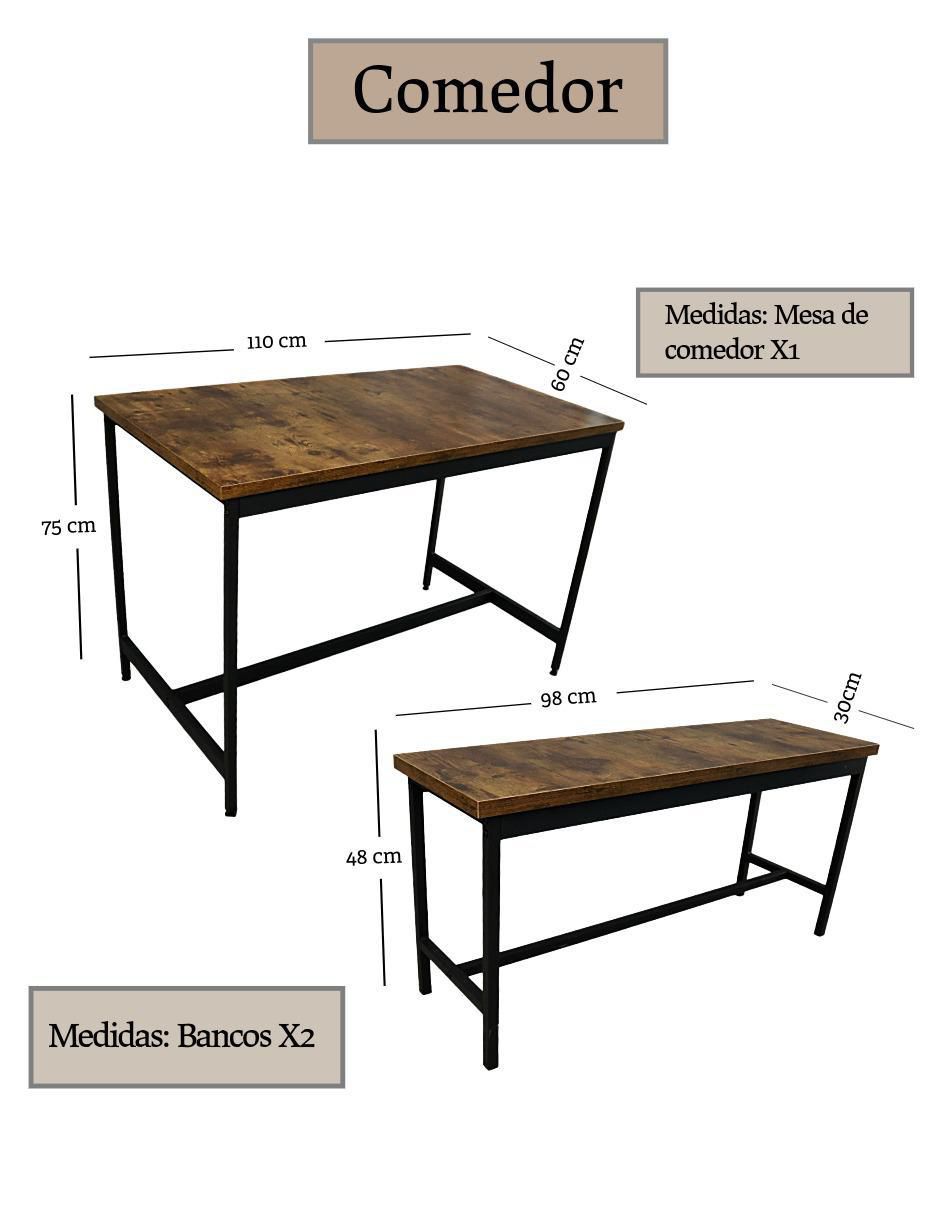 Set mesa de centro armable de MDF 9