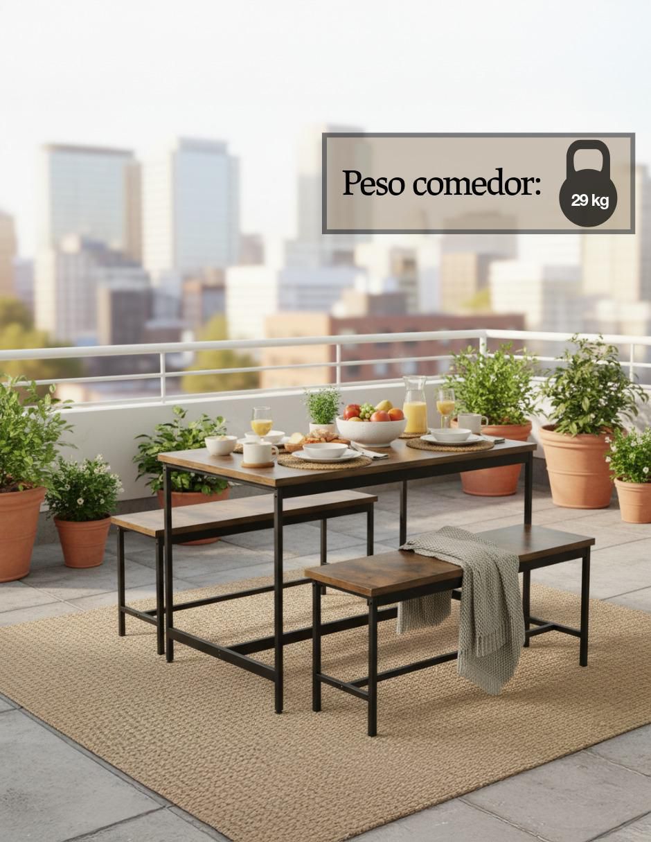 Set mesa de centro armable de MDF 6