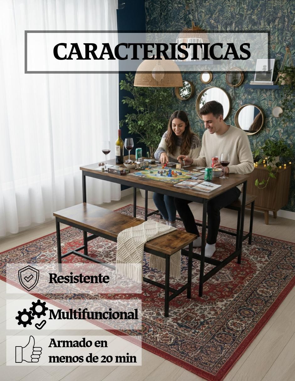 Set mesa de centro armable de MDF 7