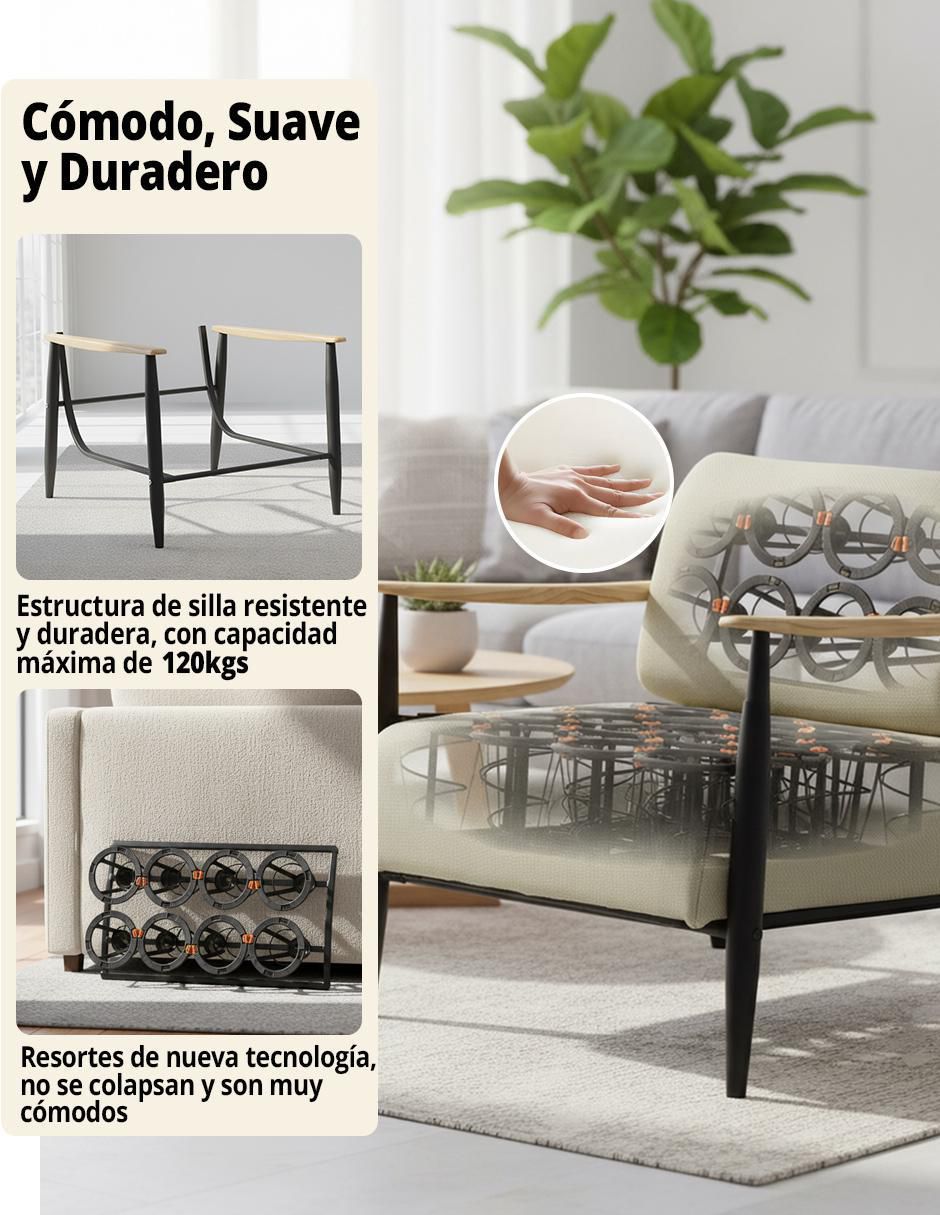 Sillón Molica Home Make de madera pino