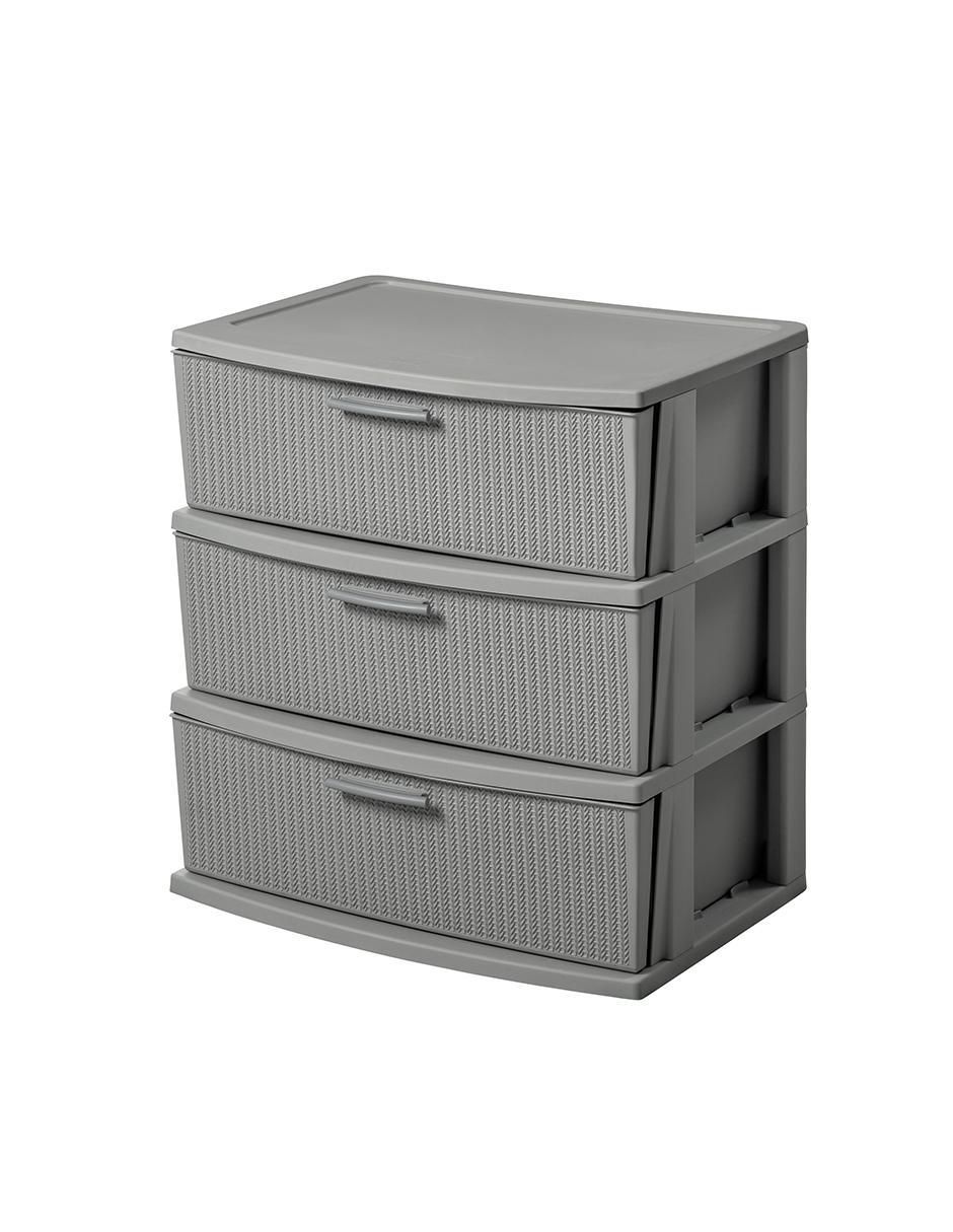 Cajonera armable Organizador Multiusos tipo crochet 3 niveles de plástico