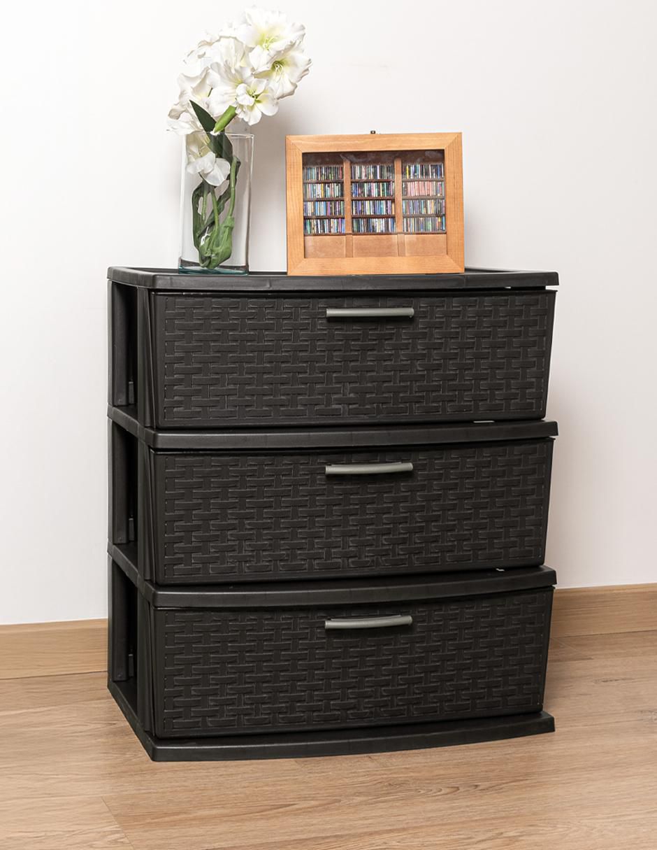 Cajonera armable Organizador multiusos infinity 3 niveles de plástico 4