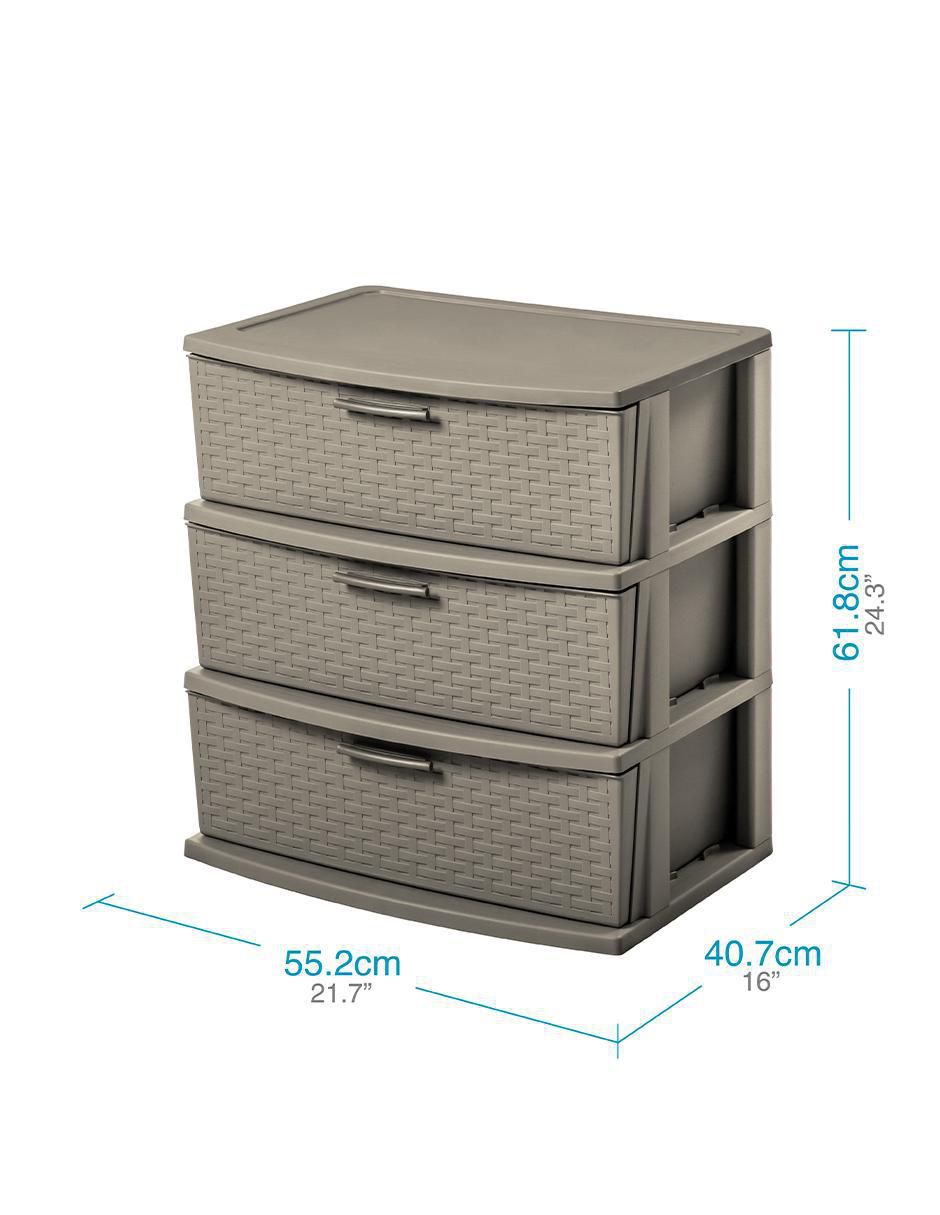 Cajonera armable 3 niveles Organizador multiusos infinity de plástico 6