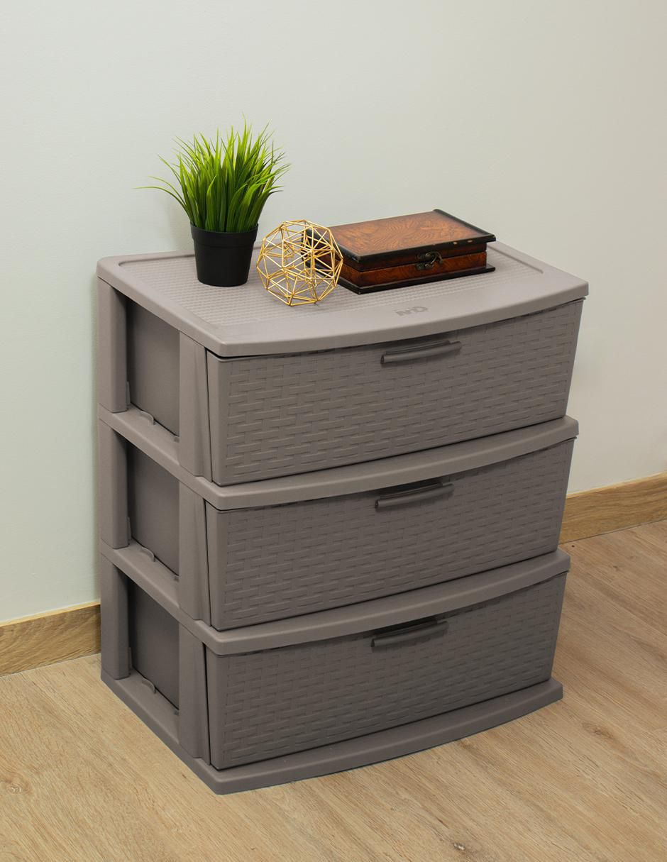 Cajonera armable 3 niveles Organizador multiusos infinity de plástico 4