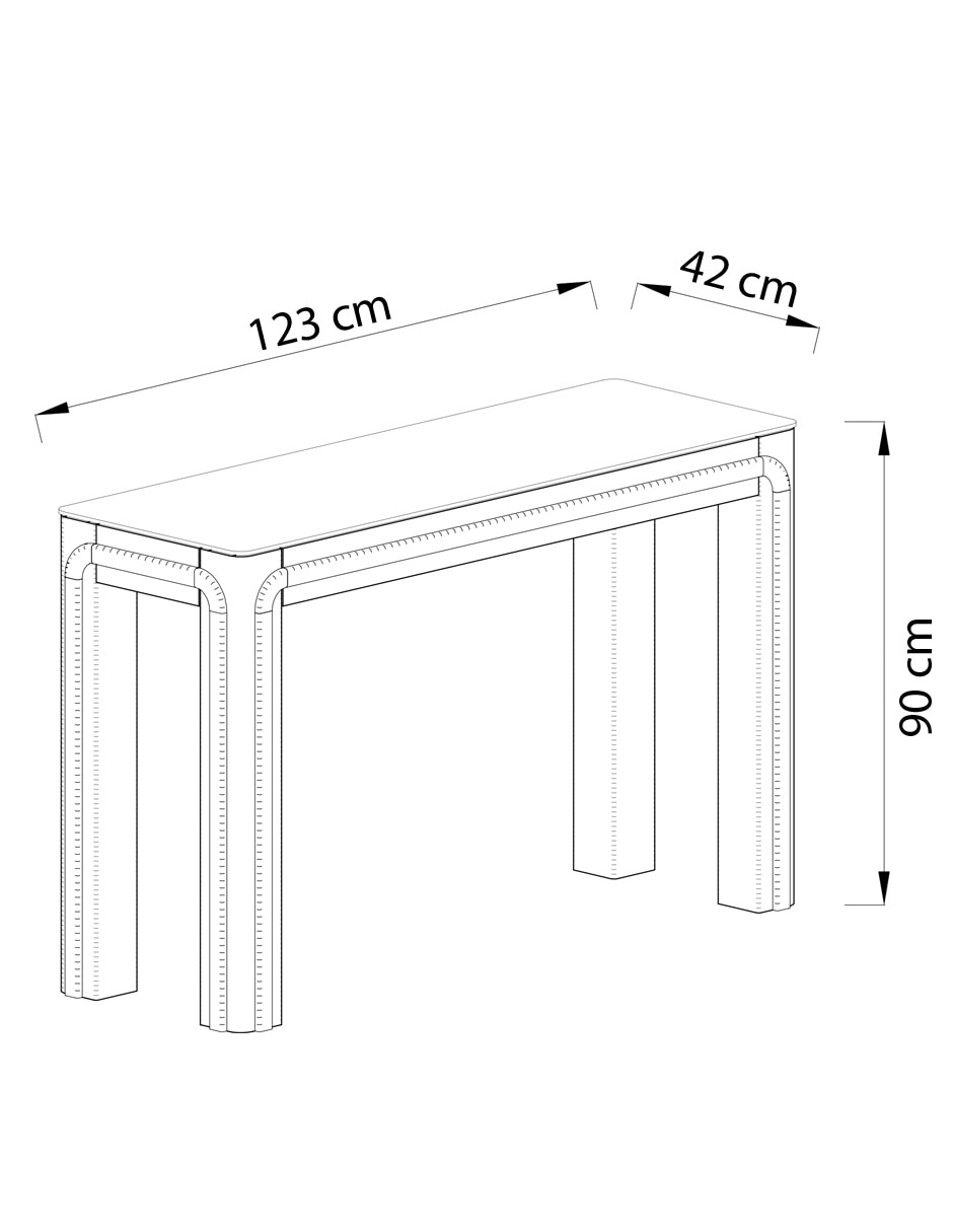 Mesa Napoli de aglomerado y madera 4