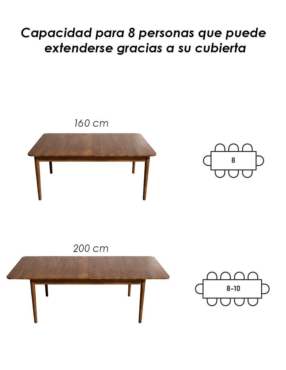 Mesa de comedor extensible Olmo 6