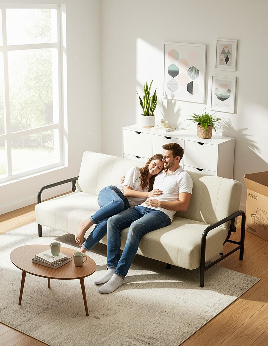 Sofá cama armable de loneta 3