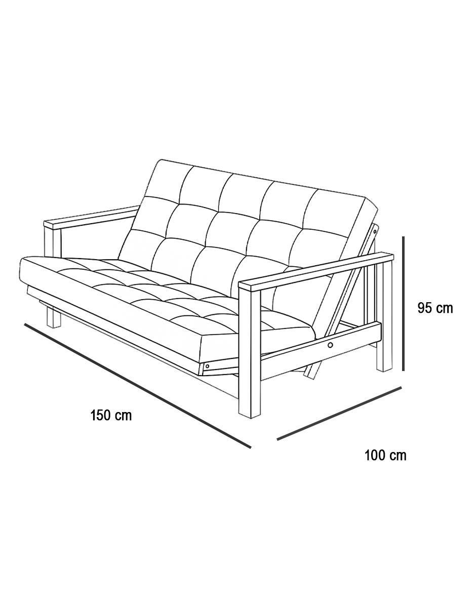 Sofá cama de madera pino 8