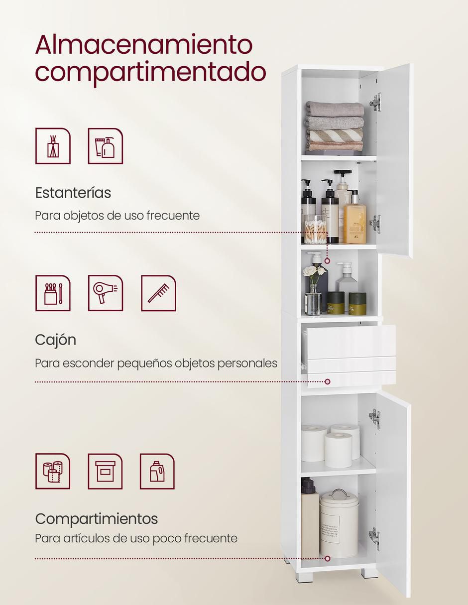 Gabinete armable de baño Kain de MDF 2