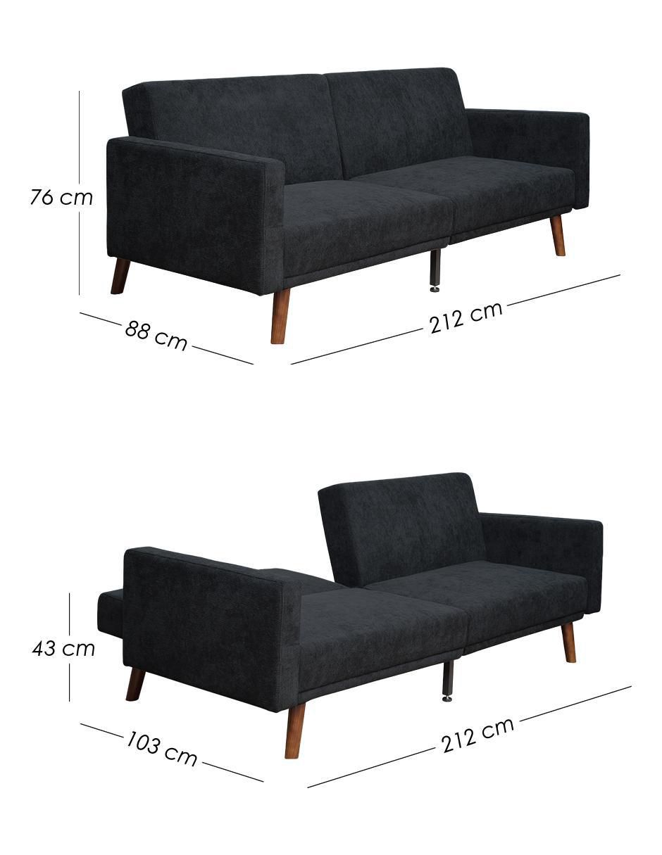 Sofá cama armable Aren de lino 8