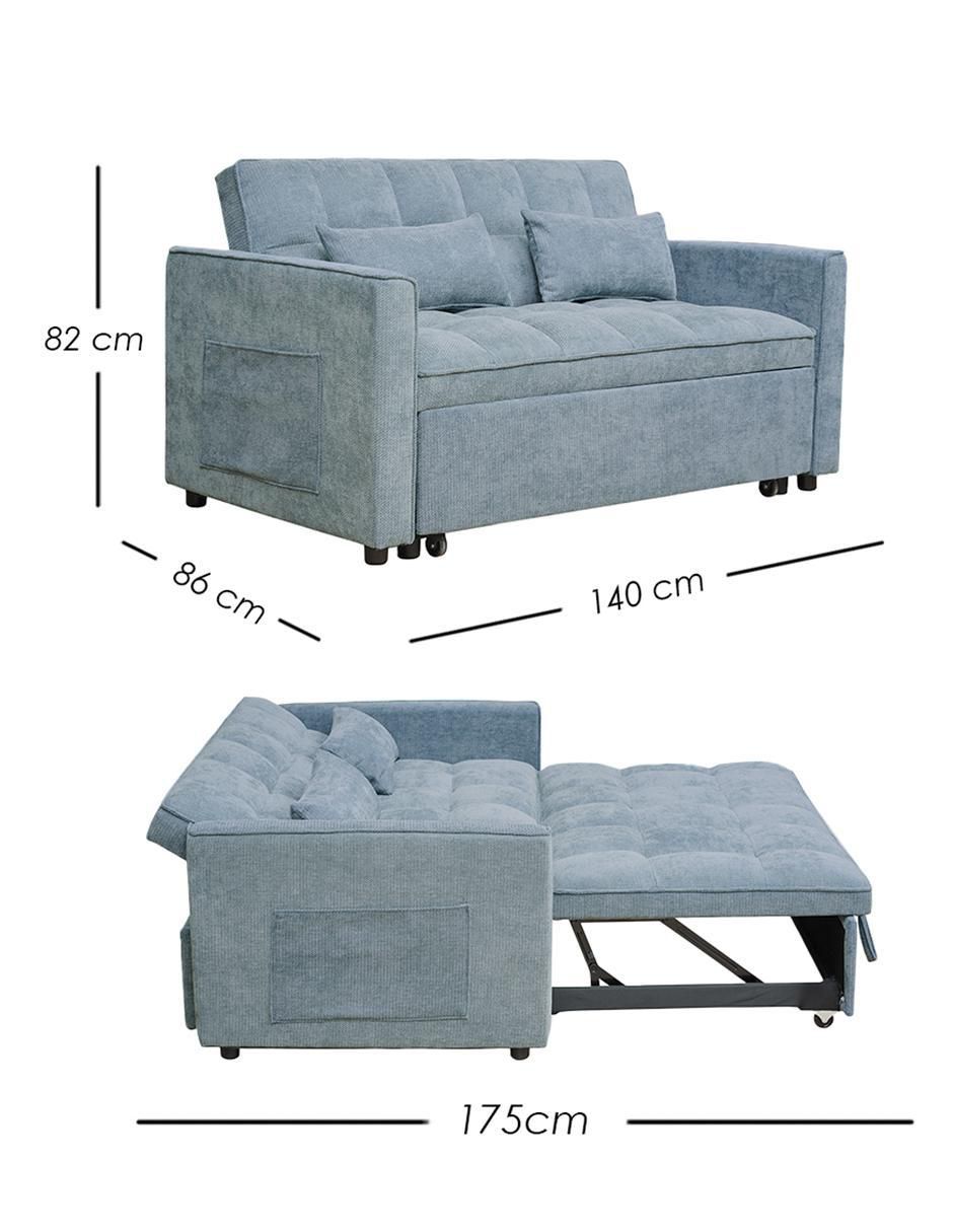 Sofá cama armable Nova de tela 8