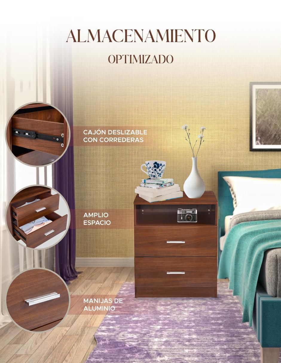 Set de buró armable 2 Cajones de MDF 3