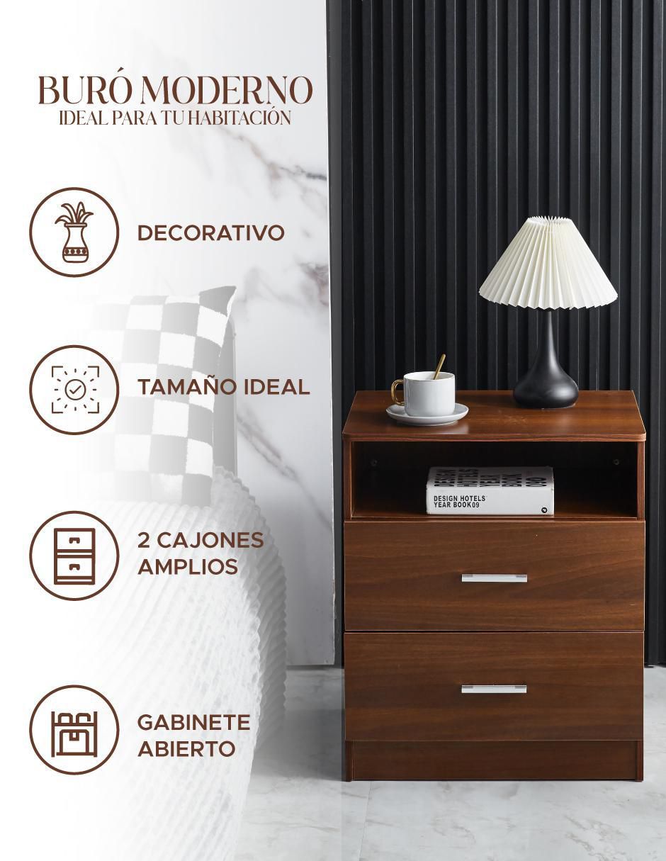 Set de buró armable 2 Cajones de MDF 4