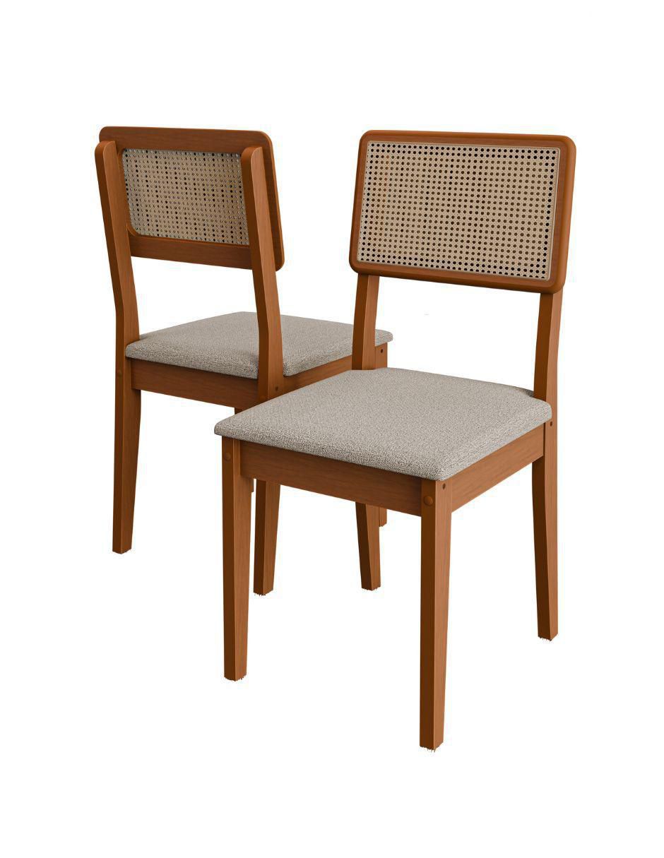 Set de sillas 2 piezas de madera