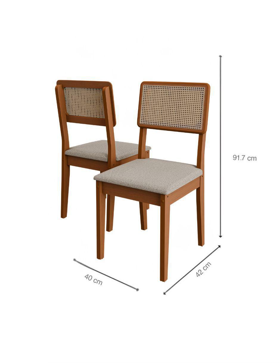 Set de sillas 2 piezas de madera 3