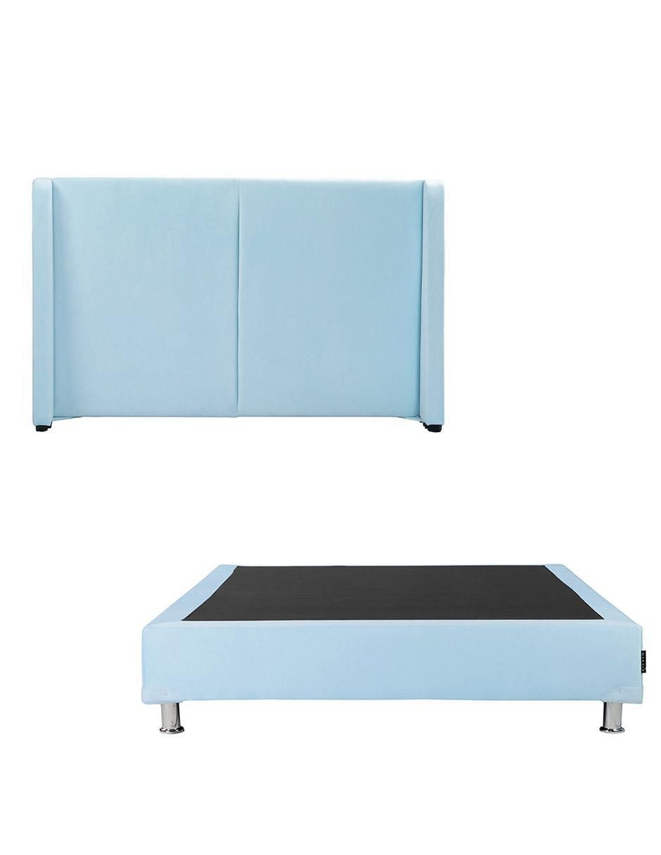 Cama Milan Box de madera y tela Cama Milan Box de madera y tela