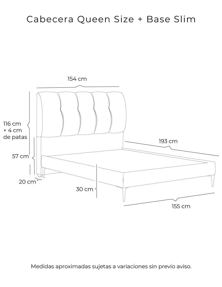 Cama Kiri Slim de madera y tela 5